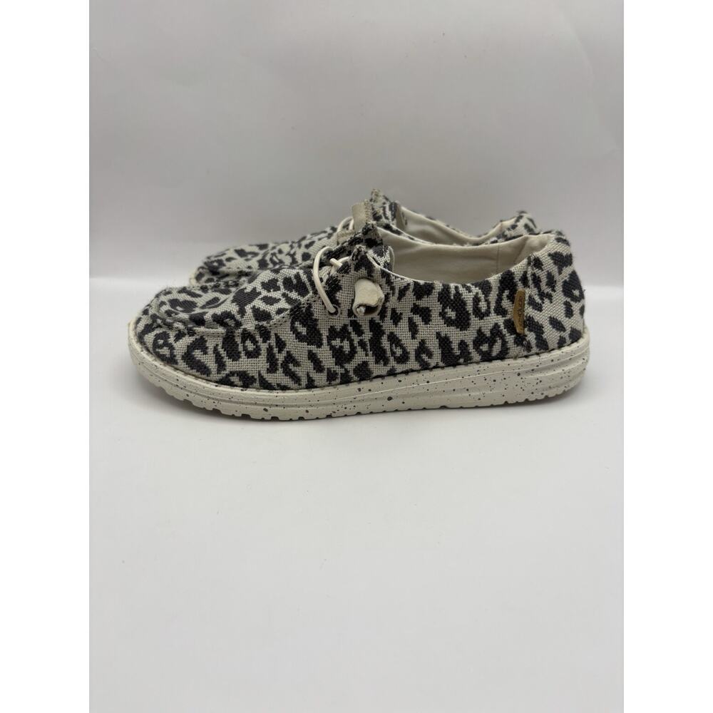 Hey Dude Wendy Woven Cheetah Print Shoes Women Size 8 - Picture 4 of 9